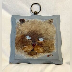 ORIGINAL Oil Painting of Persian Cat-Painted & Signed by Brigitte Mailahn “BriM”